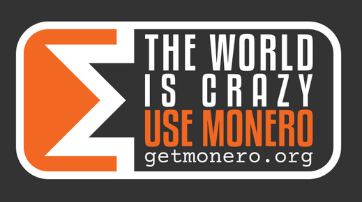 Monero crazy world sticker