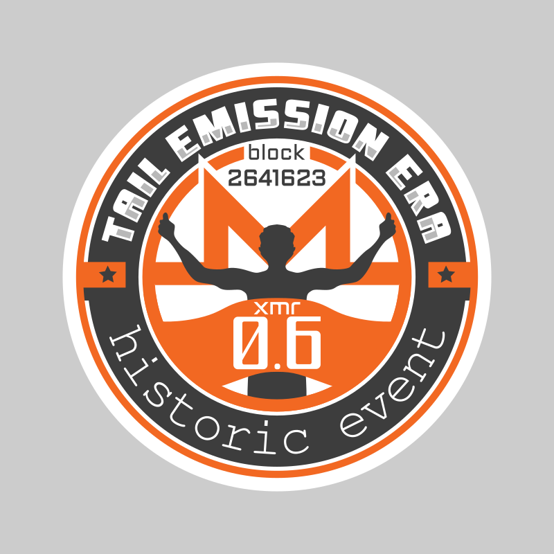 'Monero tail emission era' sticker